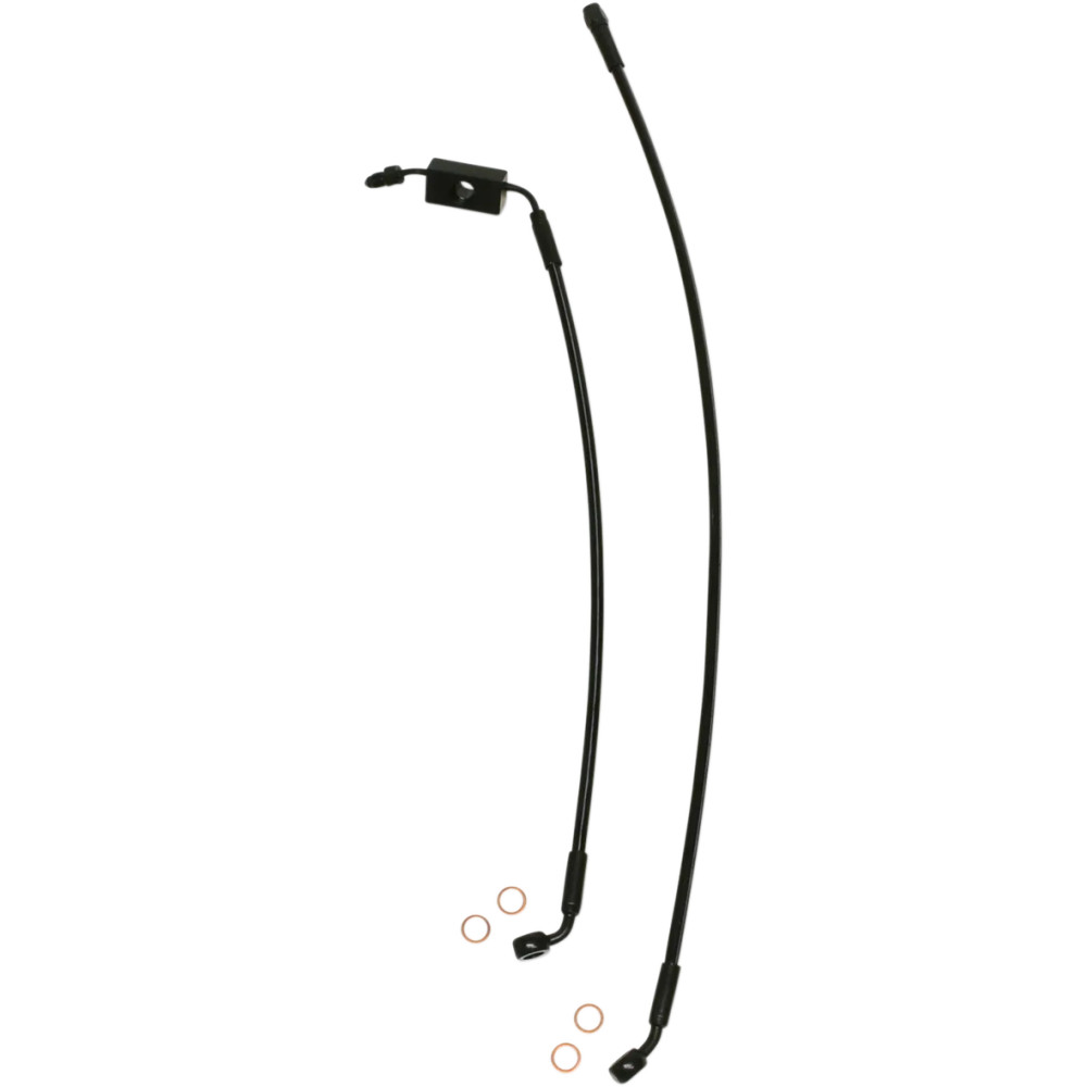 Extreme Response Front Brake Line Kit for ABS — 42 cm (16-1/2"), 78.5 cm (31"), Oversize +20.3 cm (8"), Black