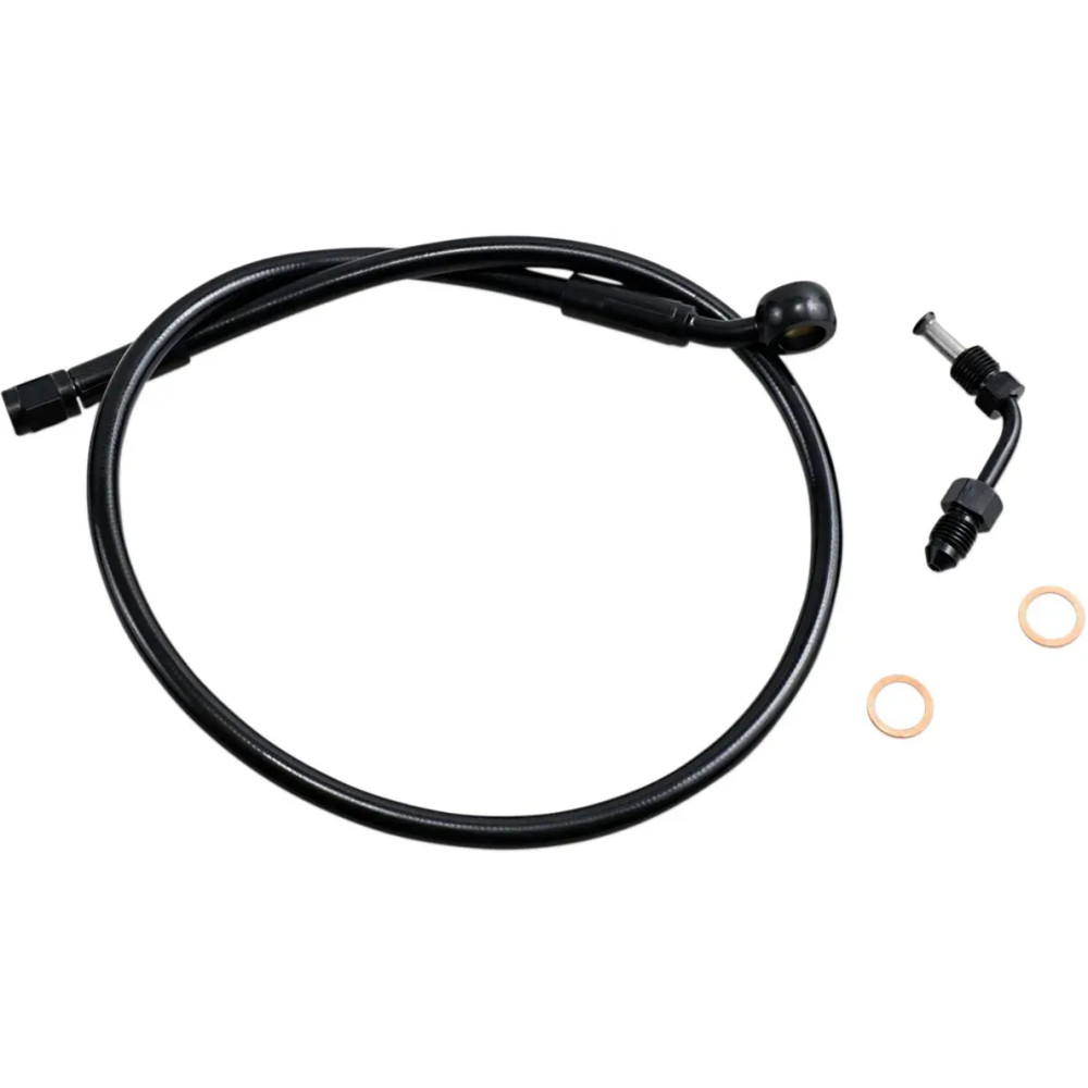 XR Upper Brake Line with Adapter — 25" length, oversize +4", Black, with ABS