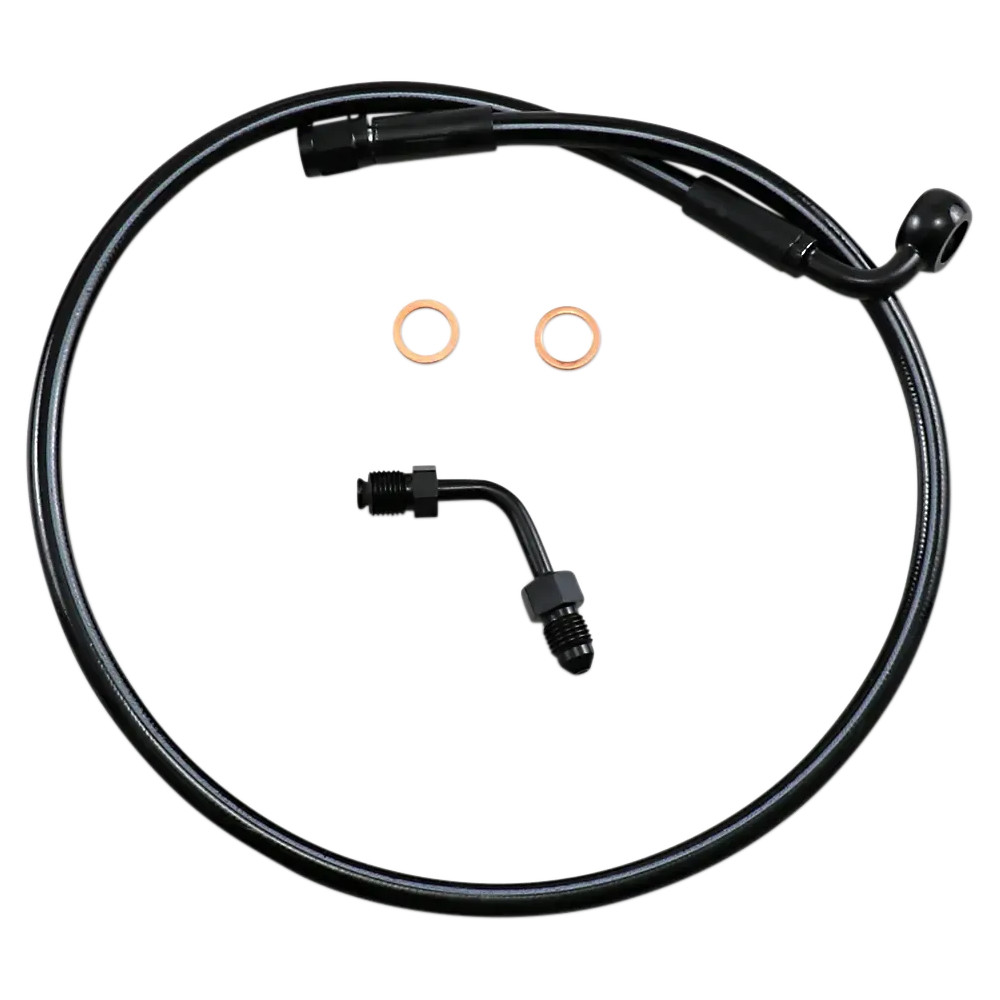 XR Upper Brake Line with Adapter — Oversize +6", 27", Black, with ABS