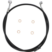 Kit de latiguillos de freno trenzados negros — 12" - 14", delantero