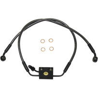 Designer Series Front Lower Brake Line Kit — Dual disc, with ABS, Black