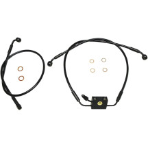 XR Dual Disc ABS Brake Line Kit — 22", 15.5", Oversize +4", Front, Black