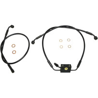 XR Dual Disc ABS Brake Line Kit — 22", 15.5", Oversize +4", Front, Black