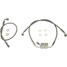 XR Dual Disc ABS Brake Line Kit — 22", 15-1/2", front, chrome