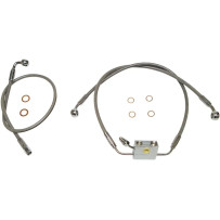 XR Dual Disc ABS Brake Line Kit — 56 cm (22"), 39 cm (15-1/2"), Front, Chrome
