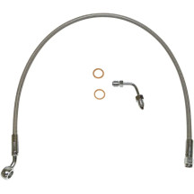 XR Upper Brake Line with Adapter — 22" (56 cm), with ABS, Silver, polished