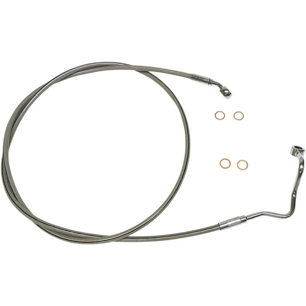 XR Stainless Upper Brake Line — 178 cm (70 in), Oversize +15.2 cm (6 in), Front, Silver