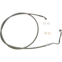 XR Stainless Upper Brake Line — 188 cm (74 in), oversize +10 in kit, with ABS, silver polished