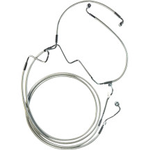 Designer Series Extended ABS Touring Lower Brake Line Kit — Oversize 2" (5.1 cm), Chrome