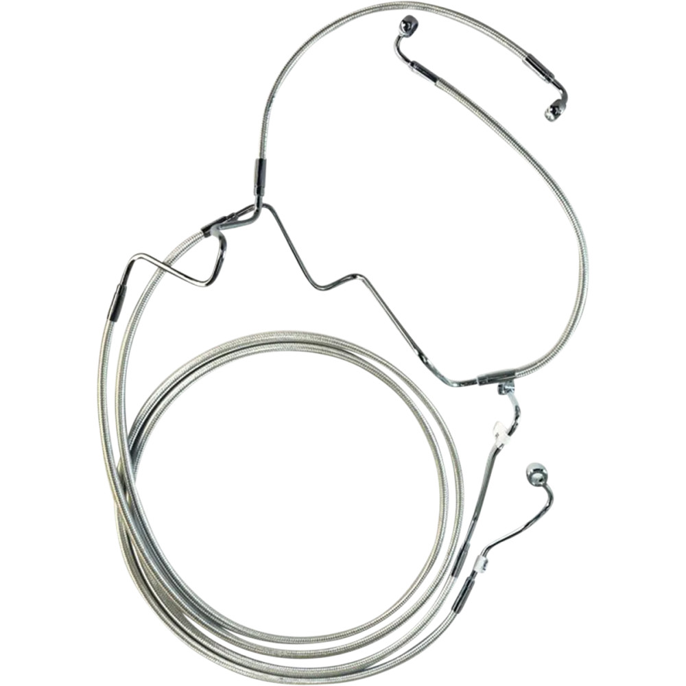 Designer Series Extended ABS Touring Lower Brake Line Kit — Oversize 2" (5.1 cm), Chrome