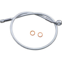 Alternate Length Upper Brake Line — 66 cm (26"), 12 mm 35° banjo, ABS, Chrome