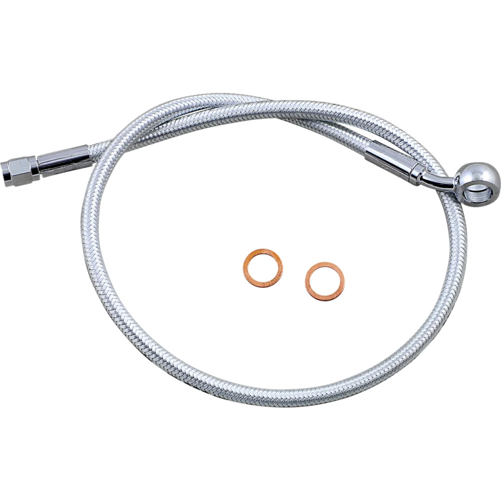 Alternate Length Upper Brake Line — 66 cm (26"), 12 mm 35° banjo, ABS, Chrome