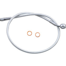 Alternate Length Upper Brake Line — 28", 12 mm 35° banjo fitting, with ABS, chrome
