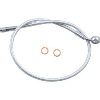 Alternate Length Upper Brake Line — 28", 12 mm 35° banjo fitting, with ABS, chrome