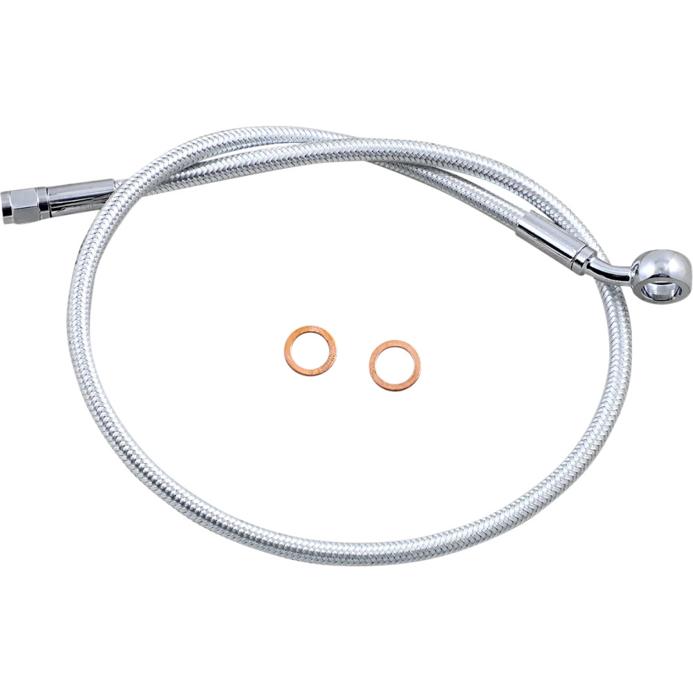 Alternate Length Upper Brake Line — 28", 12 mm 35° banjo fitting, with ABS, chrome