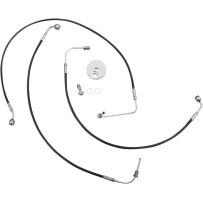 Kit de latiguillos trenzados de freno negros — 30,5–35,5 cm (12"–14"), delantero, con ABS