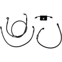 Kit de líneas de freno trenzadas Midnight — 15"–17", con ABS, Negro