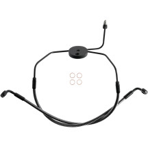 Línea de freno inferior KARBONFIBR — AN-3, montaje delantero inferior, doble disco, plateado