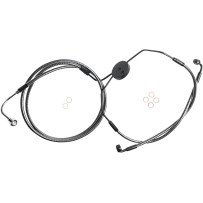 KARBONFIBR Línea de freno inferior — Estándar, manguera -3, delantero inferior, Plateado