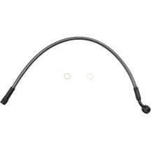 KARBONFIBR Upper Brake Line — 17" length, -3 hose, 10 mm 35° banjo fitting