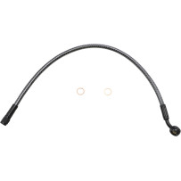 KARBONFIBR Upper Brake Line — 17" length, -3 hose, 10 mm 35° banjo fitting
