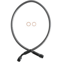 KARBONFIBR Upper Brake Line — 21 in, -3 hose, 10 mm 35° banjo