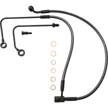 KARBONFIBR Lower Brake Line — AN-3, front lower, silver