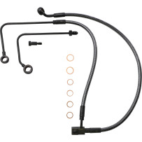 KARBONFIBR Lower Brake Line — AN-3, front lower, silver