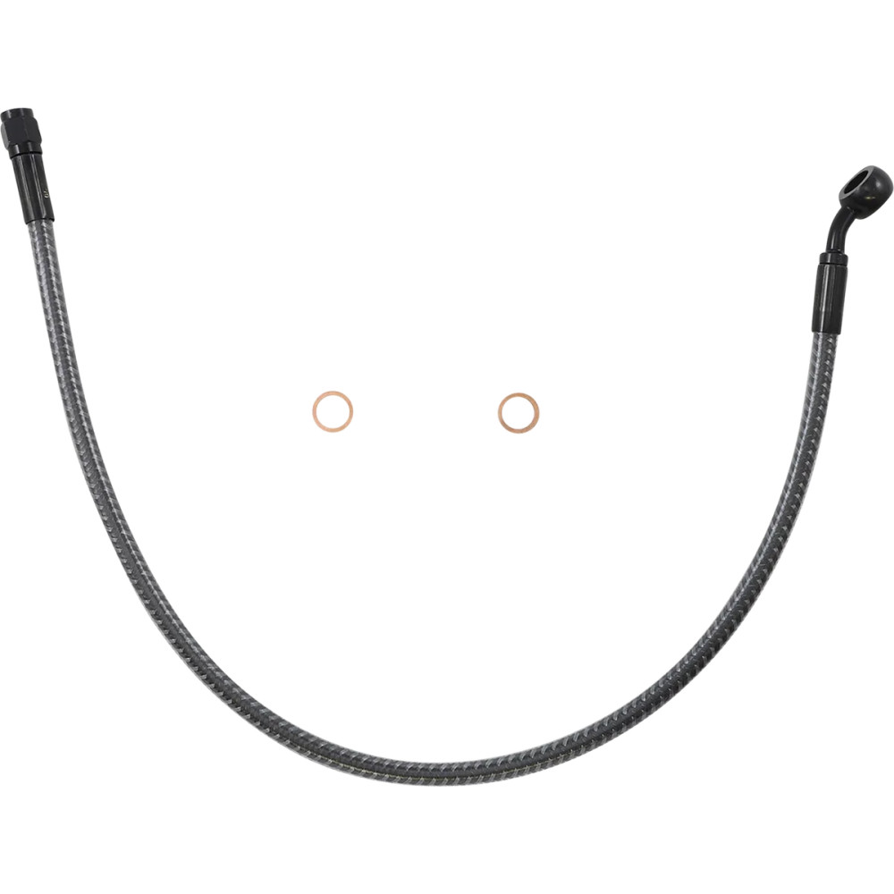 KARBONFIBR Designer Series ABS-Specific Front Upper Brake Kit — 21" length, 10 mm 35° banjo