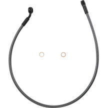 KARBONFIBR Designer Series Kit de freno delantero superior específico para ABS — 71 cm (28"), 10 mm banjo 35°, Plata