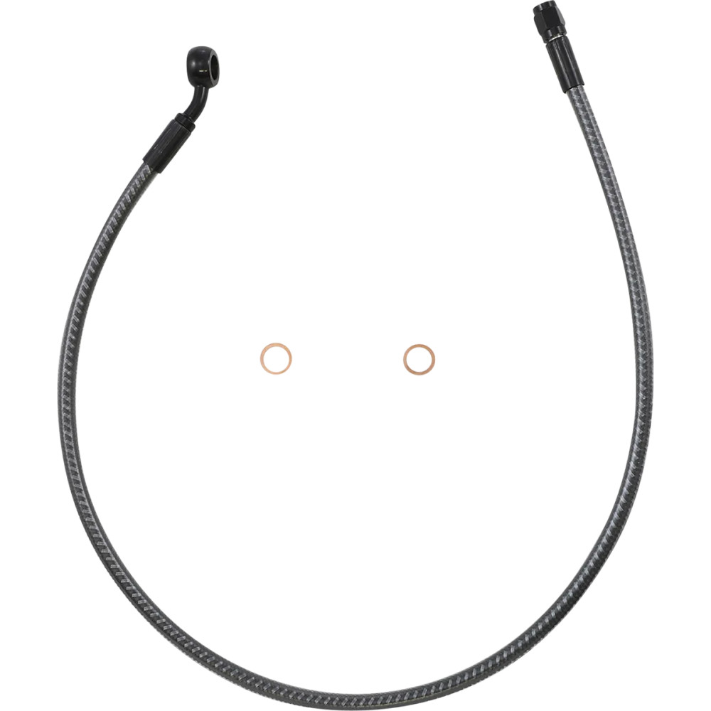 KARBONFIBR Designer Series Kit de freno delantero superior específico para ABS — 71 cm (28"), 10 mm banjo 35°, Plata