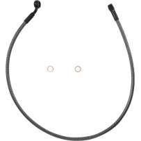 KARBONFIBR Designer Series ABS-Specific Front Upper Brake Kit — 76 cm (30"), 10 mm 35° banjo, Silver