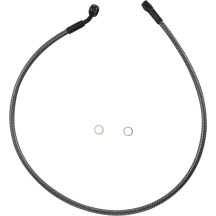 KARBONFIBR Designer Series ABS-Specific Front Upper Brake Kit — 32" (81.5 cm), 10 mm 35° banjo, Silver