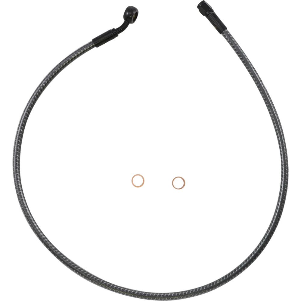 KARBONFIBR Designer Series ABS-Specific Front Upper Brake Kit — 32" (81.5 cm), 10 mm 35° banjo, Silver