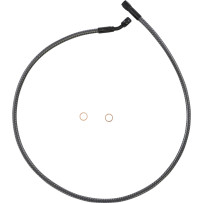 KARBONFIBR Designer Series ABS-Specific Front Upper Brake Kit — 36" length, 10 mm 35° banjo, Silver