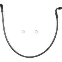 KARBONFIBR Designer Series ABS-Specific Front Upper Brake Kit — 24 in length, 10 mm 90° banjo