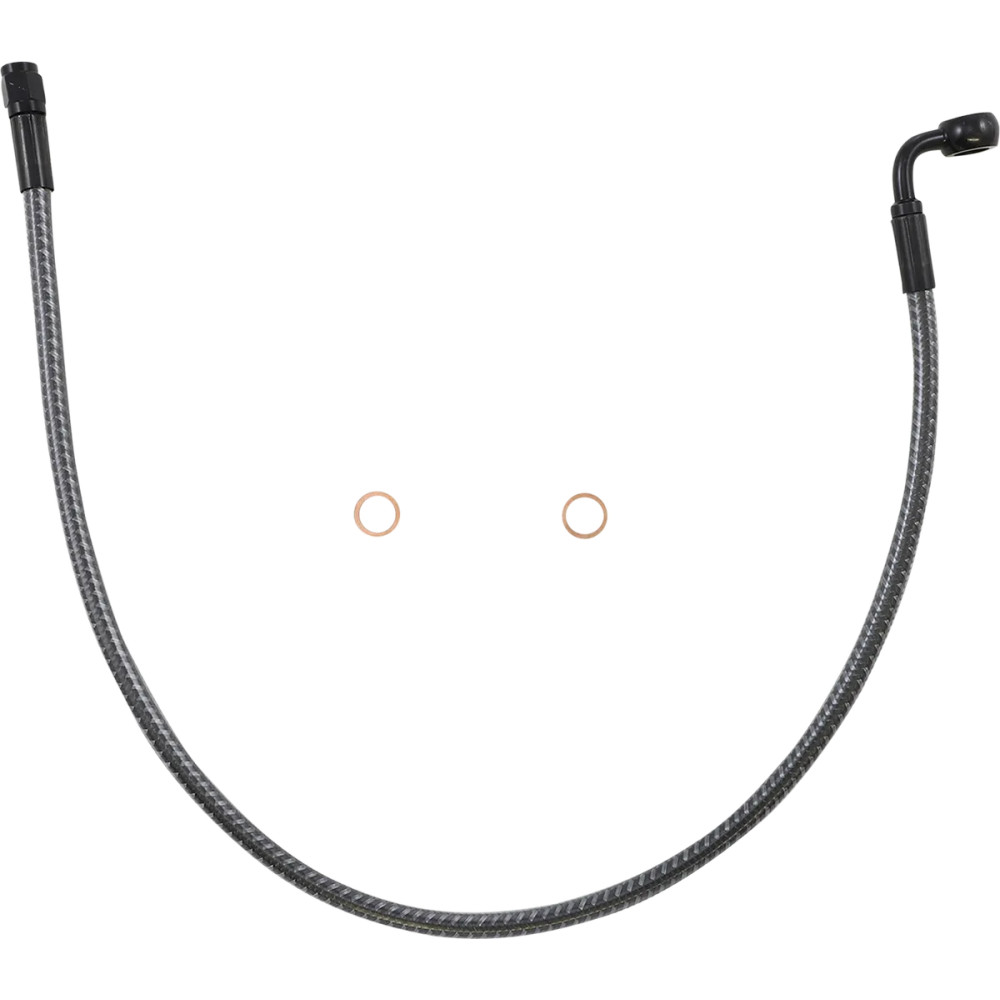 KARBONFIBR Designer Series ABS-Specific Front Upper Brake Kit — 24 in length, 10 mm 90° banjo