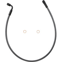 KARBONFIBR Designer Series ABS-Specific Front Upper Brake Kit — 66 cm (26 in), 10 mm 90° banjo