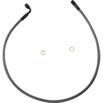 KARBONFIBR Designer Series ABS-Specific Front Upper Brake Kit — 76 cm (30"), 10 mm 90° banjo, Silver