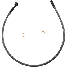 KARBONFIBR Designer Series ABS-Specific Front Upper Brake Kit — 71 cm (28"), 10 mm 180° banjo, Silver