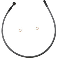 KARBONFIBR Designer Series ABS-Specific Front Upper Brake Kit — 71 cm (28"), 10 mm 180° banjo, Silver