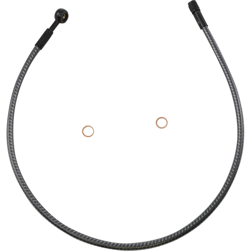 KARBONFIBR Designer Series ABS-Specific Front Upper Brake Kit — 71 cm (28"), 10 mm 180° banjo, Silver