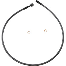 KARBONFIBR Designer Series ABS-Specific Front Upper Brake Kit — 36" (91 cm), 10 mm 180° banjo, Silver