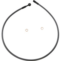 KARBONFIBR Designer Series ABS-Specific Front Upper Brake Kit — 36" (91 cm), 10 mm 180° banjo, Silver