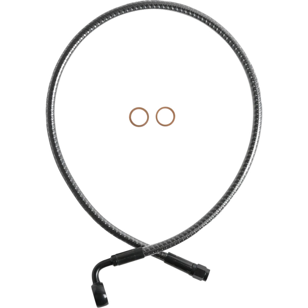 KARBONFIBR Designer Series ABS-Specific Front Upper Brake Kit — 66 cm (26"), 12 mm 90° banjo fitting, KARBONFIBR carbon fiber fi