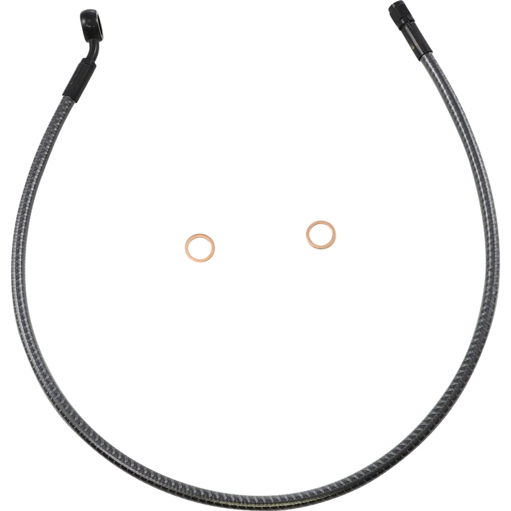 KARBONFIBR Designer Series ABS-Specific Front Upper Brake Kit — 71 cm (28") , 12 mm 35° banjo, Silver