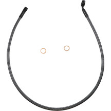 KARBONFIBR Designer Series ABS-Specific Front Upper Brake Kit — 76 cm (30"), 12 mm 35° banjo, Carbon fiber