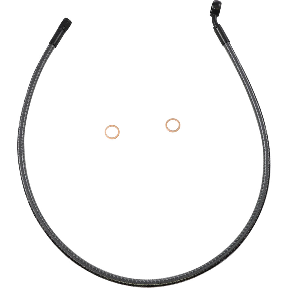 KARBONFIBR Designer Series ABS-Specific Front Upper Brake Kit — 76 cm (30"), 12 mm 35° banjo, Carbon fiber