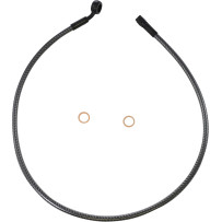 KARBONFIBR Designer Series ABS-Specific Front Upper Brake Kit — 81.5 cm, 12 mm 35° banjo, Silver