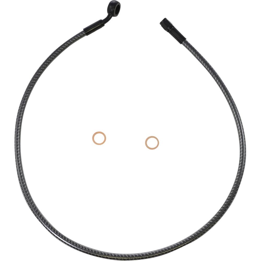 KARBONFIBR Designer Series ABS-Specific Front Upper Brake Kit — 81.5 cm, 12 mm 35° banjo, Silver